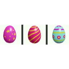 Adopt Me Stripes Egg + Patterns Egg + Stars Egg