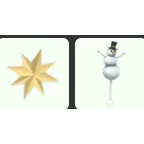 Adopt Me Christmas Star Disc + Snowman Rattle