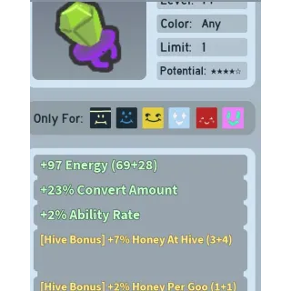 Bee Swarm Simulator Candy Ring 7% Honey at hive fully waxxed 