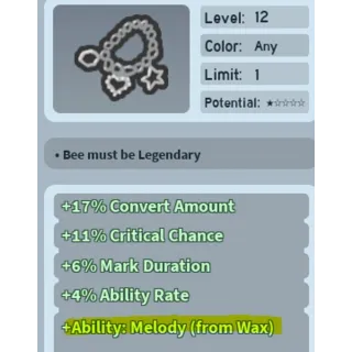 Bee Swarm Simulator Charm Bracelet with Melody