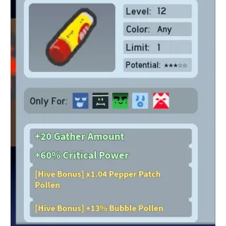 Bee Swarm Simulator Camphor Lip Balm 13% Bubble Pollen Hive Bonus