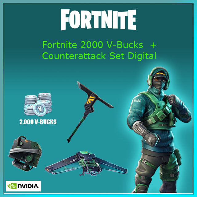 fortnite 2000 v bucks counterattack set - nvidia fortnite counterattack set