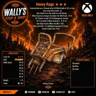 All 3 Rage Armor Pieces