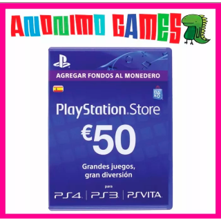 € 50 Euros 50 PSN ES Spain España PlayStation Store ¡All codes are ...