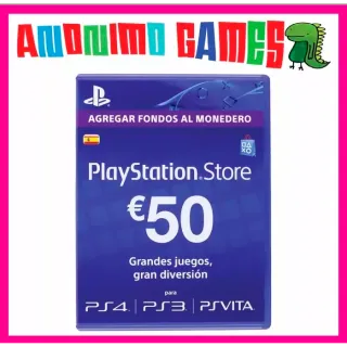 €50.00 EUR PlayStation Store SPAIN ACCOUNT PSN ONLY ASAP!