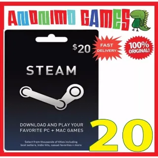 $20.00 USD Steam  20 STEAM USD