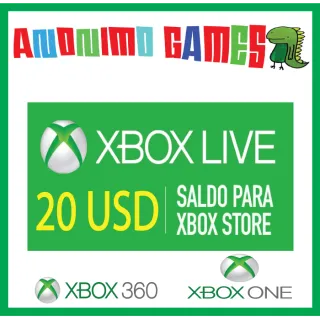 $20.00 USD Xbox Gift Card