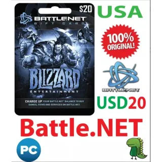 $20.00 USD Blizzard 20 BattleNET USA ACCOUNT