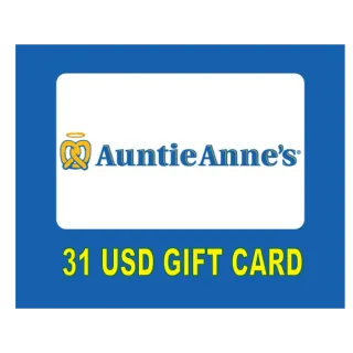 AUNTIE ANNE'S  31 USD BALANCE GIFT CARD OFFER! Special Enjoy