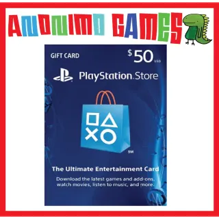 $50.00 USD PlayStation Store