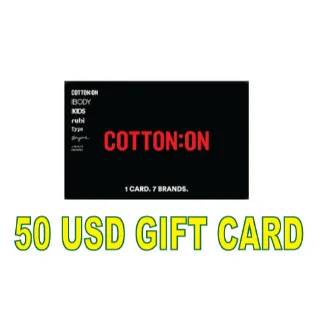 Cotton On eGift Card 50 USD  OFFER!