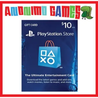 $10.00 USD PlayStation Store