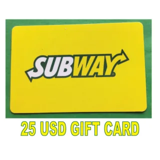 Subway E-giftcard 25$ Subway gift card 25 USD OFFER!