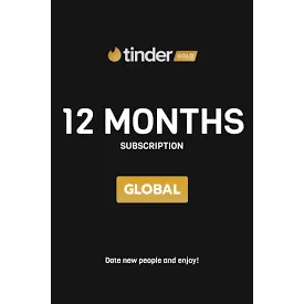 Tinder Gold 12 Month Gift Card (GLOBAL) Original i Will Send it ASAP