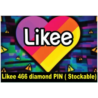 Likee ♥️ 466 diamond PIN ( Stockable) ASAP