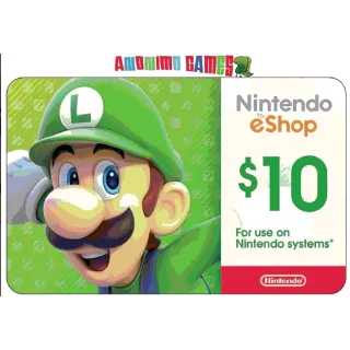 $10.00 Nintendo eShop AUTODELIVERY 24/7