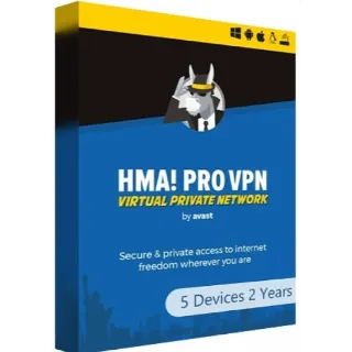 HMA! Pro VPN 5 Devices 2 Year FAST DELIVERY!