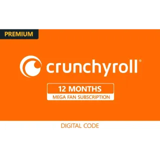 Crunchyroll Premium Mega Fan 12 Months (Global)