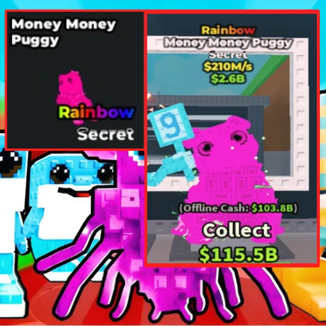 Rainbow Money Money Puggy Steal a Brainrot Game Item Gameflip