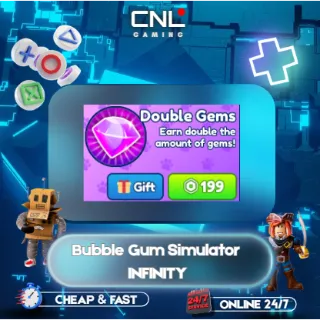 Bubble Gum Simulator INFINITY > Double Gems [199R] 