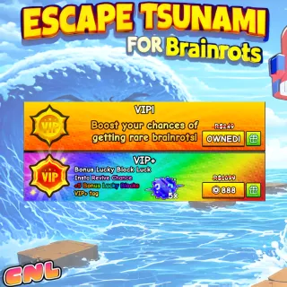 Pack VIP  (VIP and VIP+)  [Escape Tsunami For Brainrots]