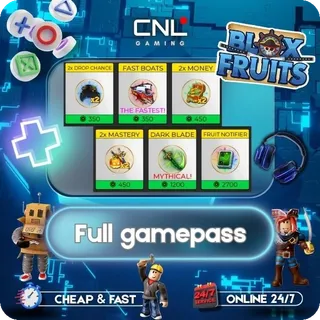 Full gamepass [5500R] - Blox Fruits