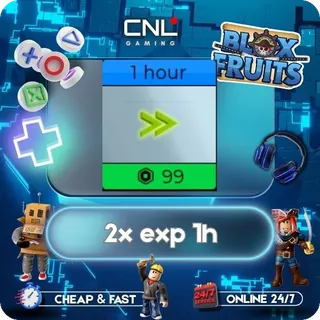 2x exp 1h [99R] - Blox Fruits