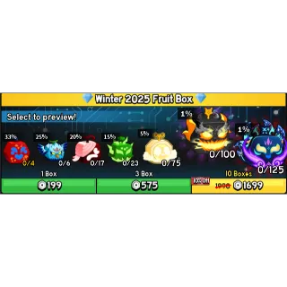 Blox Fruits > 3 x Winter 2025 Fruit Box [575R] 