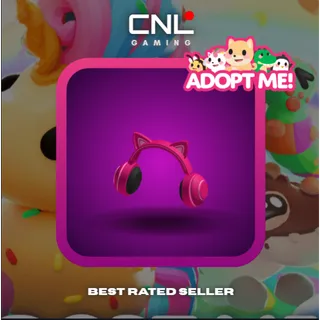 1x Pink Cat Ear Headphones - Normal [Adopt Me]