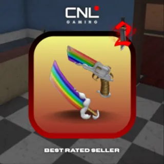Rainbow Set ( Rainbow (Godly) & Rainbow Gun (Godly) ) [MM2] [Murder Mystery 2]