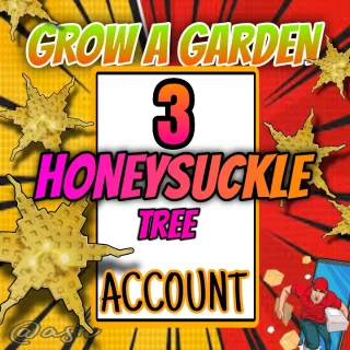 3x HoneySuckle Tree Account | GROW A GARDEN