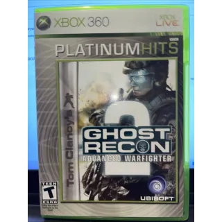 Tom Clancy's Ghost Recon Advanced Warfighter 2 - Xbox 360 - New Case. Manual.