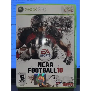 NCAA Football 10 - Microsoft Xbox 360 - Cover Liner Wear.  Tested.