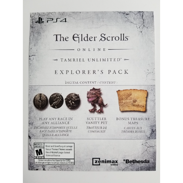 Explorer S Pack Dlc For The Elder Scrolls Online Ps4 Games
