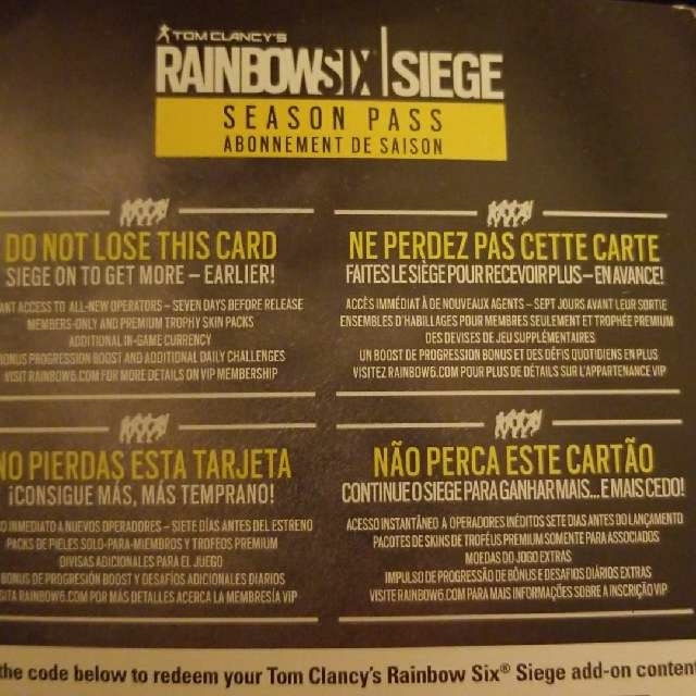 Rainbow Six Siege Promo Codes Ps4