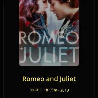 Romeo + Juliet (2013 MA - HD)