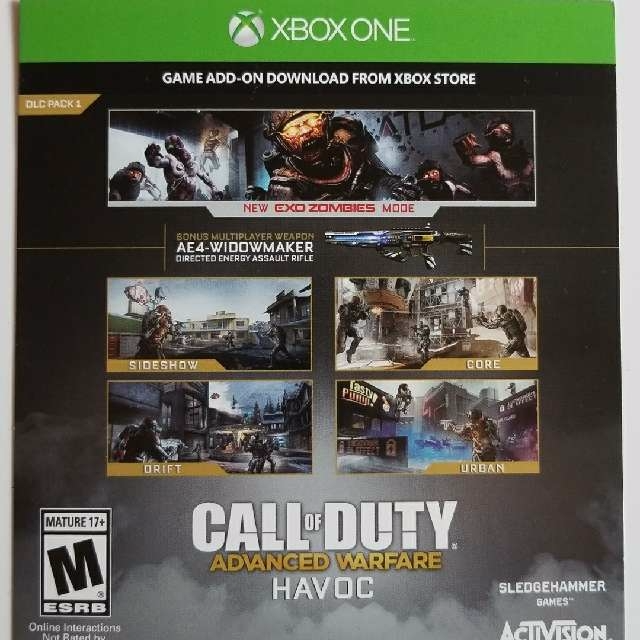 Call Of Duty Advanced Warfare Havoc Map Pack Xbox One