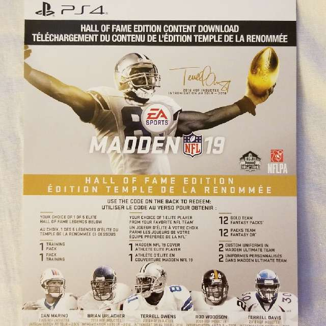 MADDEN NFL 19 PS4 HALL OF FAME EDITION