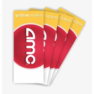 Four Yellow AMC Ticket (x4) 