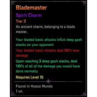 Blademaster | SPIRIT CHARM - VV: ULTIMATUM| ROBLOX