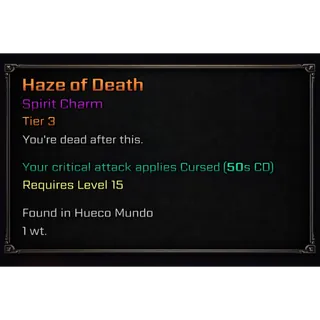 Haze Of Death | SPIRIT CHARM T3 - VV: ULTIMATUM| ROBLOX