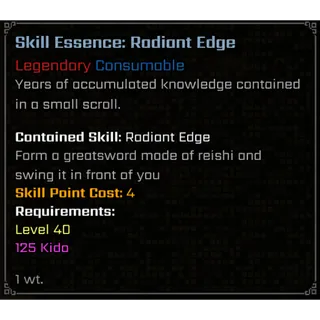 Skill Essence: Radiant Edge - VV: ULTIMATUM| ROBLOX