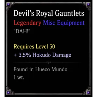 Devils Royal Gauntlets| Legendary EQUIPMENT  - VV: ULTIMATUM| ROBLOX