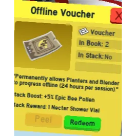 offline voucher | bee swarm simulator