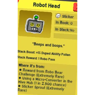 robot head | bee swarm simulator