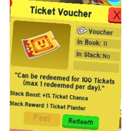 ticket voucher | bee swarm simulator