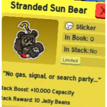 stranded sun bear | bee swarm simulator