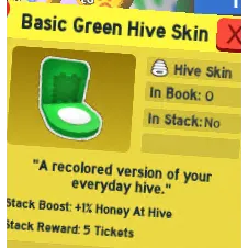 basic green hive skin | bee swarm simulator