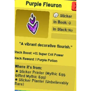 purple fleuron | bee swarm simulator