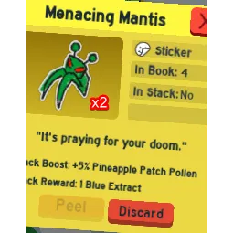 x2 menacing mantis | bee swarm simulator